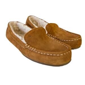 Koolaburra by UGG Sherpa Lined Suede Slippers Slip On Shoes EUC 9